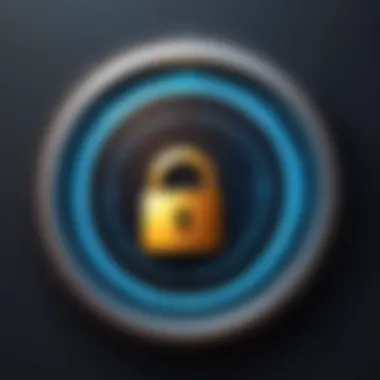 Enhancing Online Security A digital lock symbolizing online security