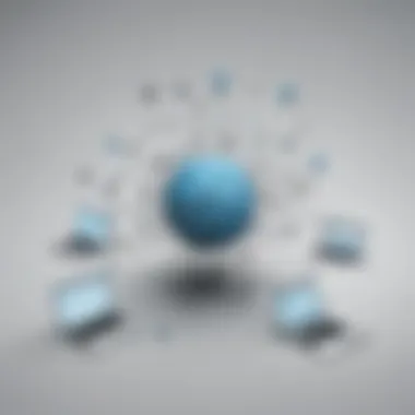 Raising awareness online Illustration of a network connection symbolizing online awareness