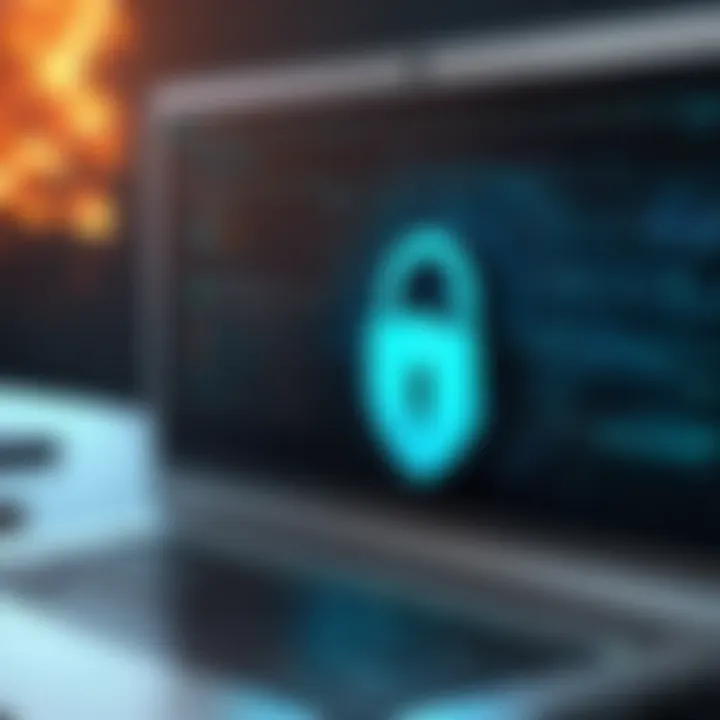 Digital Security Firewall Illustration