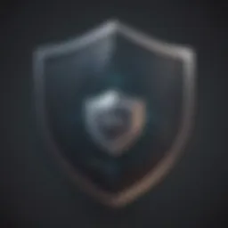 Shield icon representing cybersecurity protection