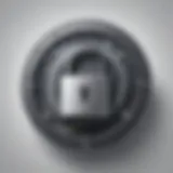 Abstract digital lock representing cybersecurity