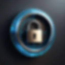 A digital lock symbolizing online security