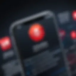 Illustration showcasing the signs of malware on a smartphone