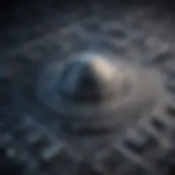 Abstract digital fortress shield against DDoS attacks