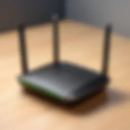 Wireless router showcasing advanced technology