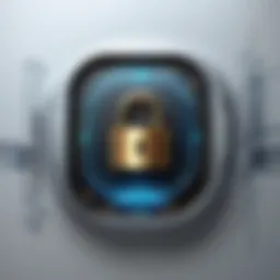 A futuristic depiction of a digital lock symbolizing cyber security