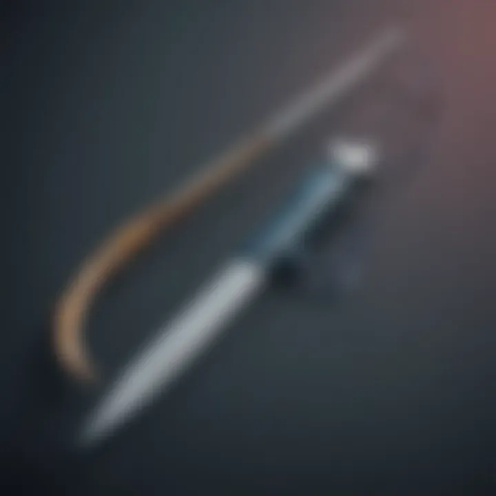 Illustration of a spear with a phishing hook symbolizing spear phishing cyber threat