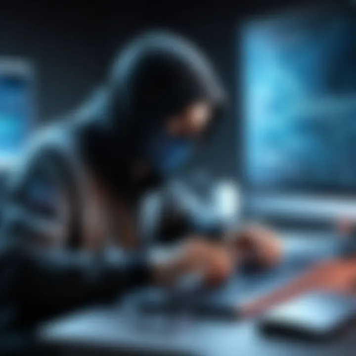 Illustration portraying the stealthy infiltration methods of cybercriminals