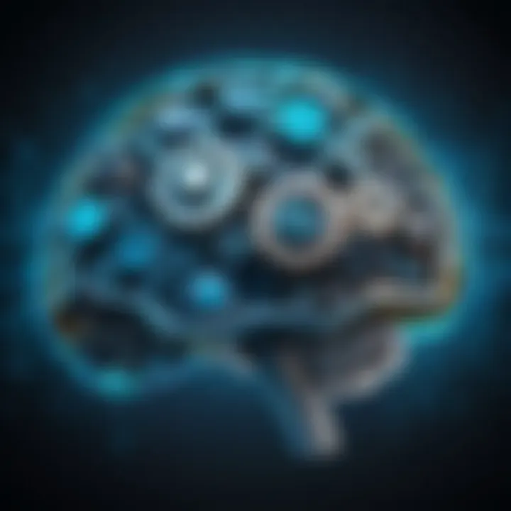 A conceptual image of a brain with gears indicating continuous education