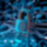 A digital lock symbolizing online security.