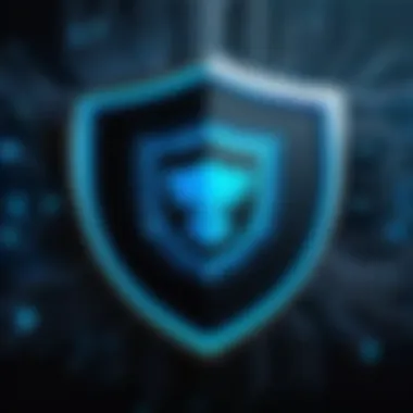 A shield representing defense against cyber threats