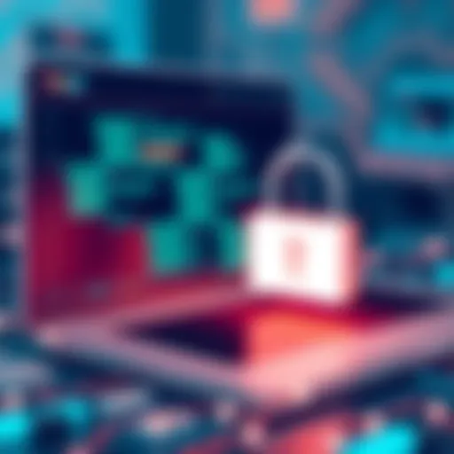 Visual representation of a secure web connection