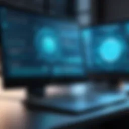 Sophisticated antivirus interface showcasing real-time threat detection