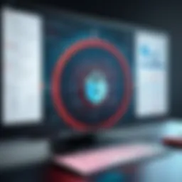 Visual representation of cybersecurity threats