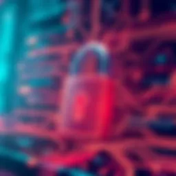A digital lock symbolizing cybersecurity