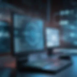 An abstract representation of cyberwarfare