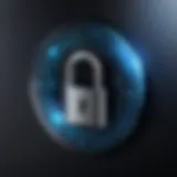 A digital lock symbolizing data protection