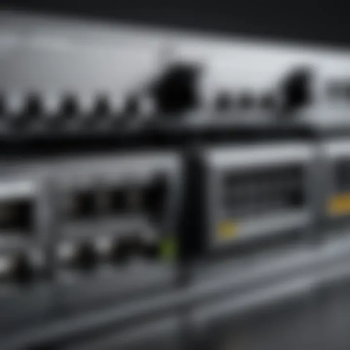 Visual representation of different types of network switches