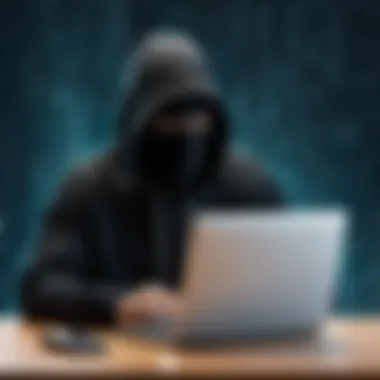 Exploring the Digital Threat of Identity Theft The digital landscape highlighting identity theft risks