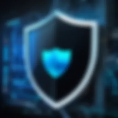 Compliance in Network Security A shield representing compliance in network security