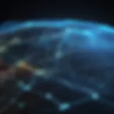 Visualization of traceroute command output displaying network hops