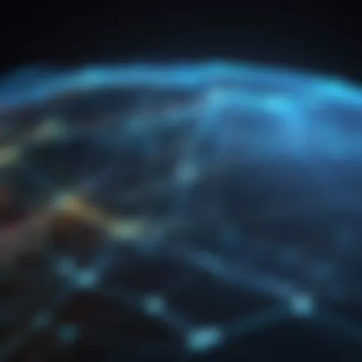 Visualization of traceroute command output displaying network hops