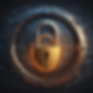 Illustration of a lock with digital elements symbolizing security risks in the cryptocurrency realm