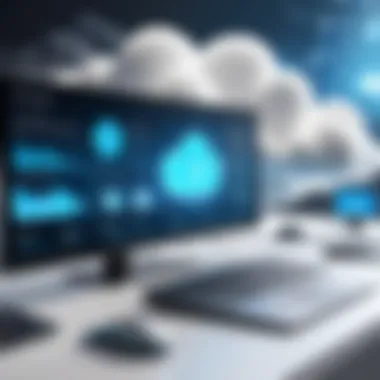 VDI Architecture in Cloud Computing Virtual desktop interface showcasing VDI architecture