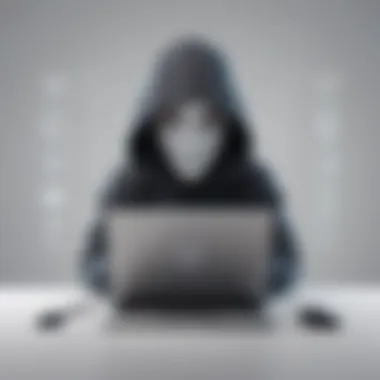 Conceptual illustration showcasing online anonymity with VPN