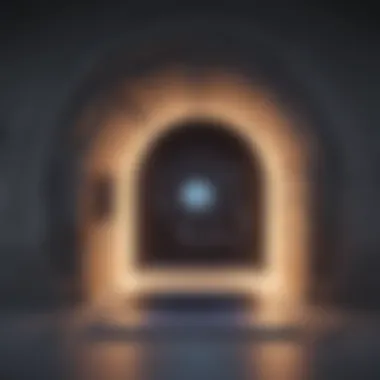 Encryption Process in VPN Setup Illustration showcasing encryption process within a virtual tunnel for VPN