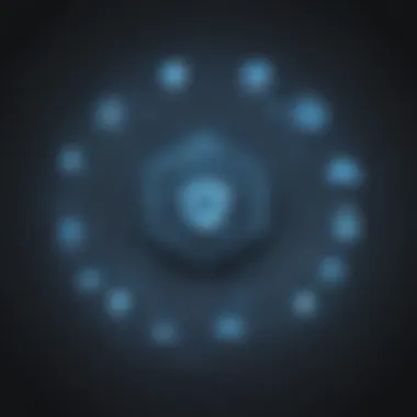 Securing Digital Privacy with VPNs Abstract representation of digital privacy protection