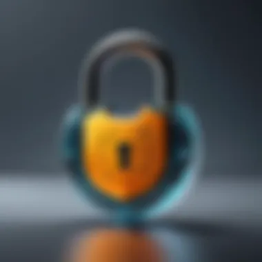 Illustration of secure lock icon symbolizing website security